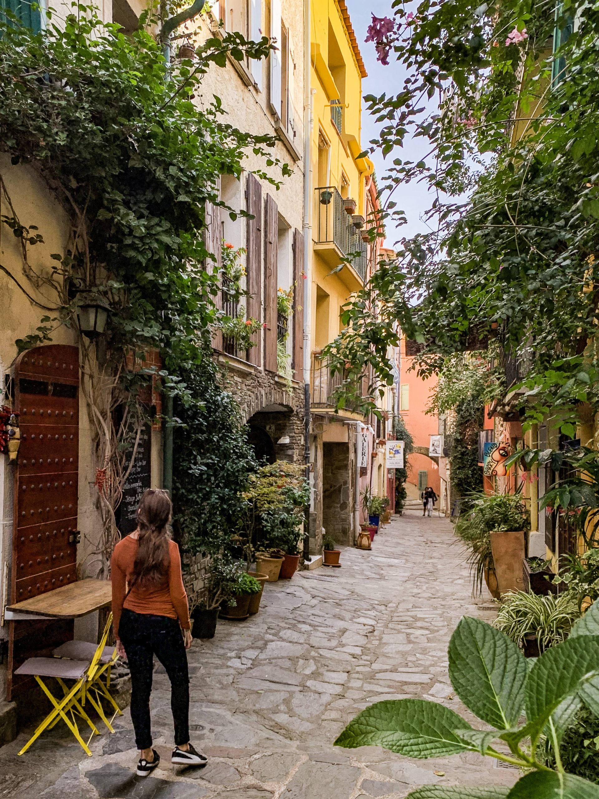 La ruelle des galeries d'art à Collioure