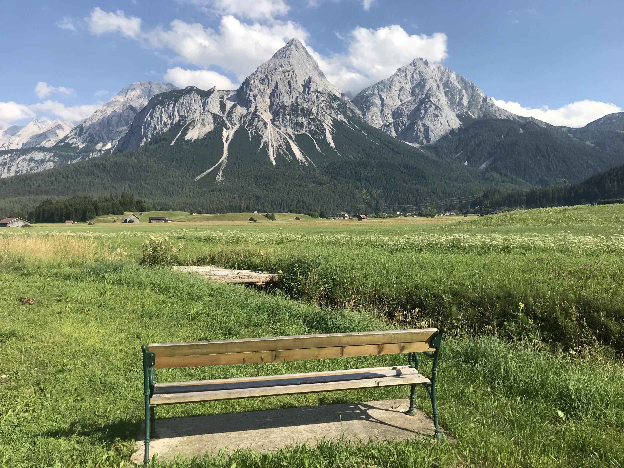 banc avec vue sur la baviere