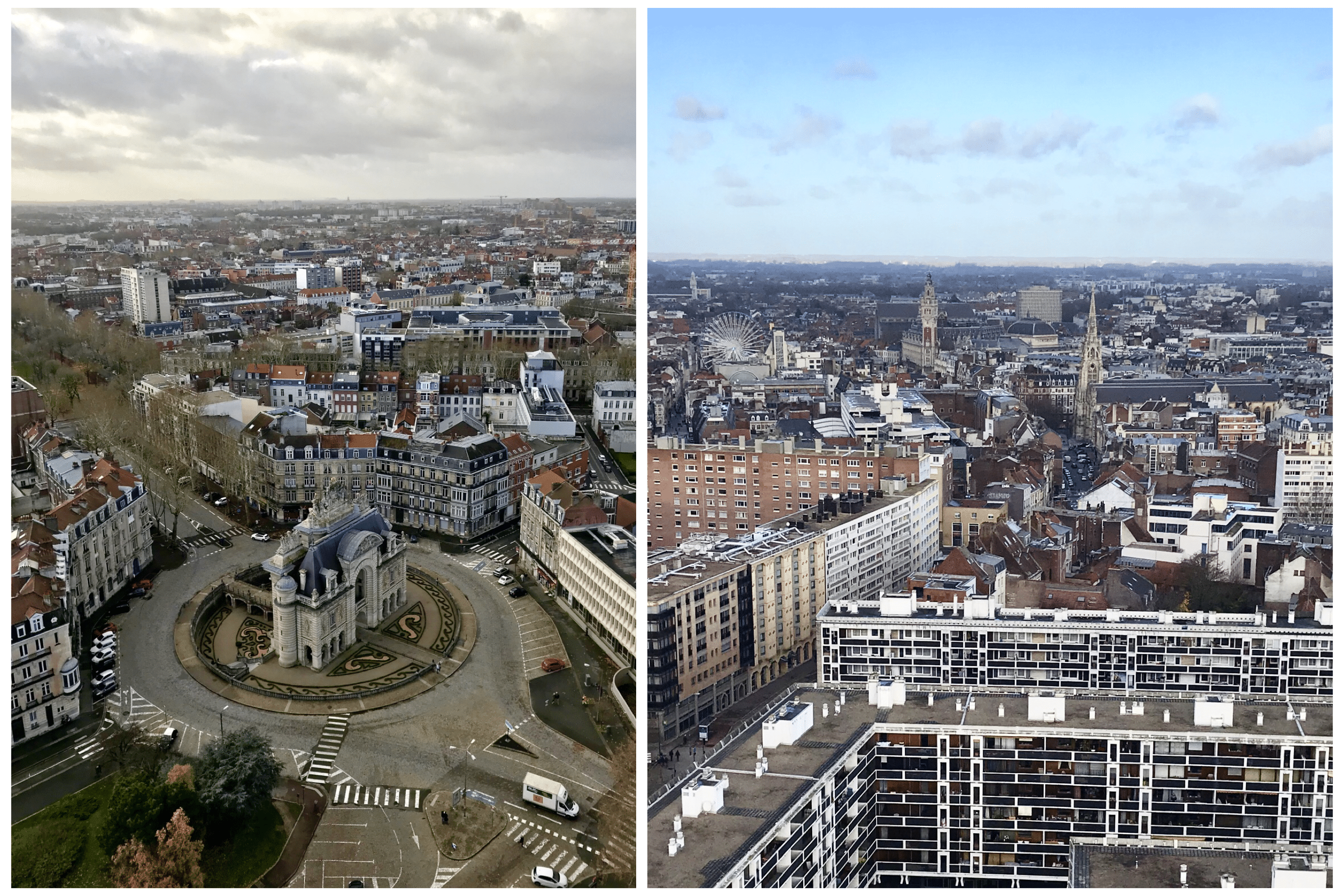 vue depuis le beffroi de l'hotel de ville à lille