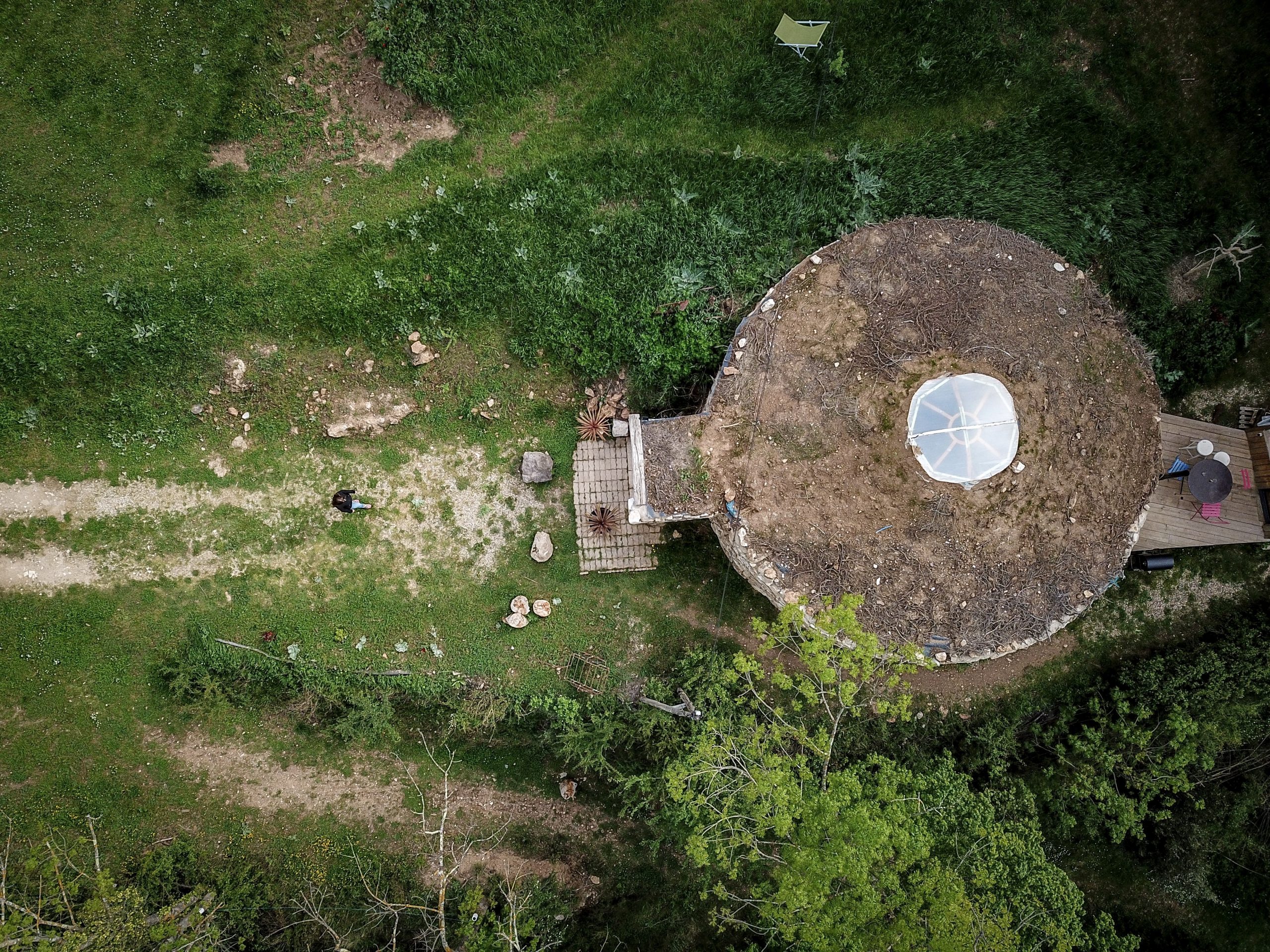 yourte vue du ciel