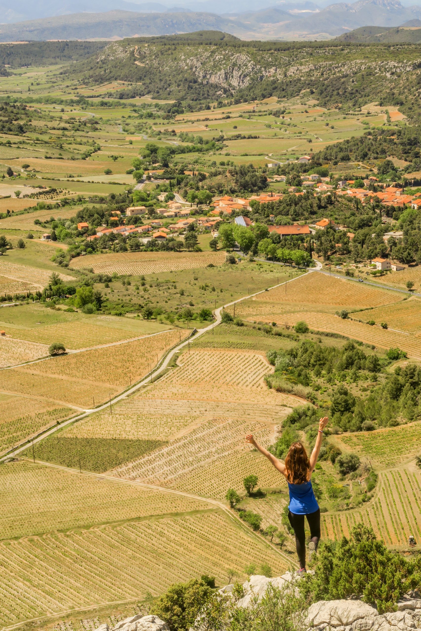 point de vue depuis la falaise de vingrau pyrénées orientales