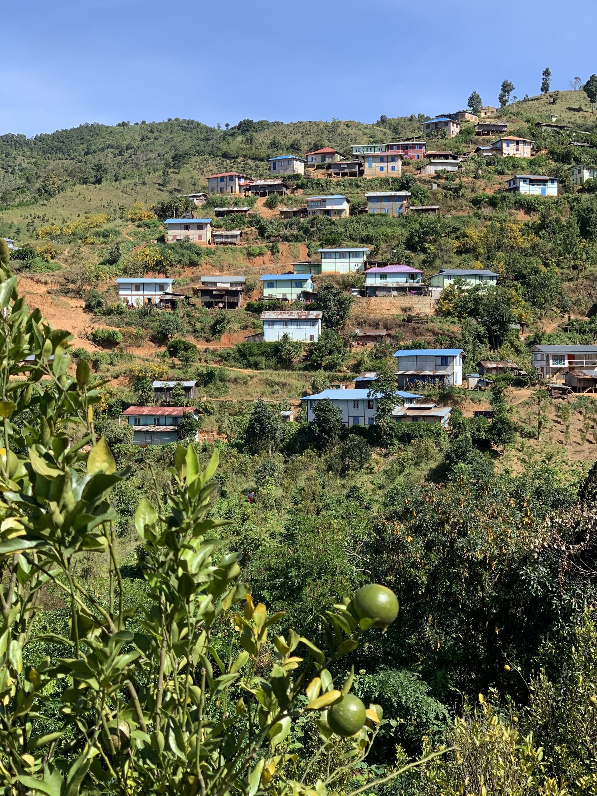 village pendant le trekking