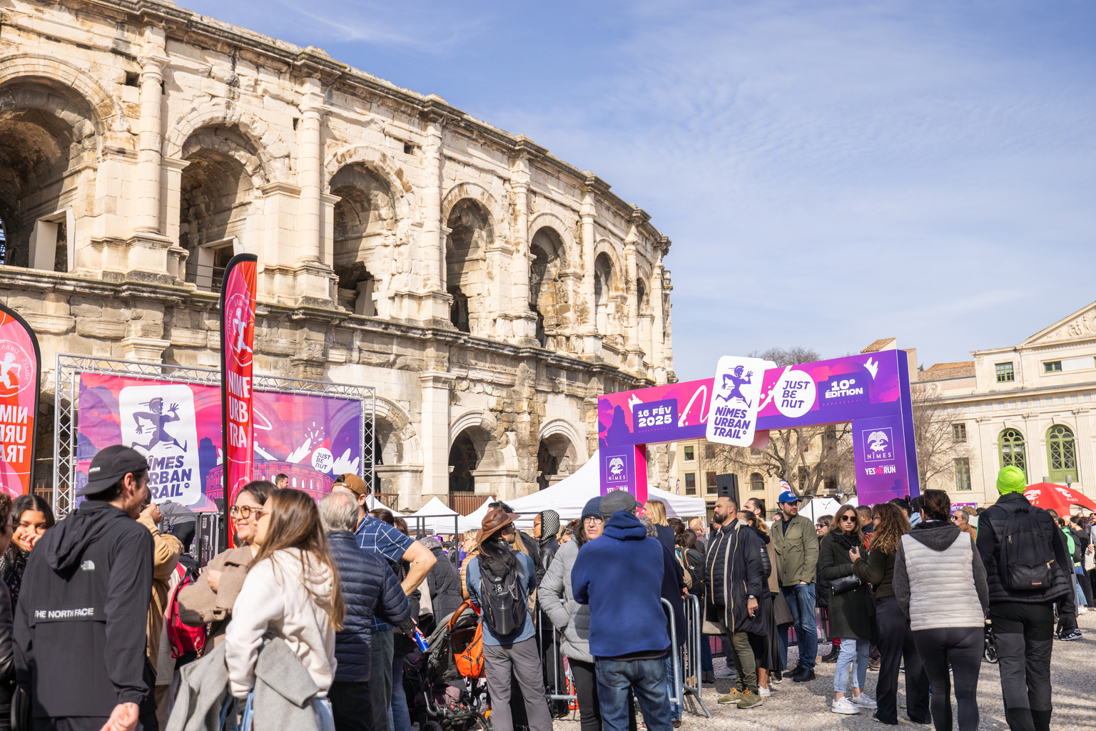 arenes de nimes lors du Nimes Urban Trail