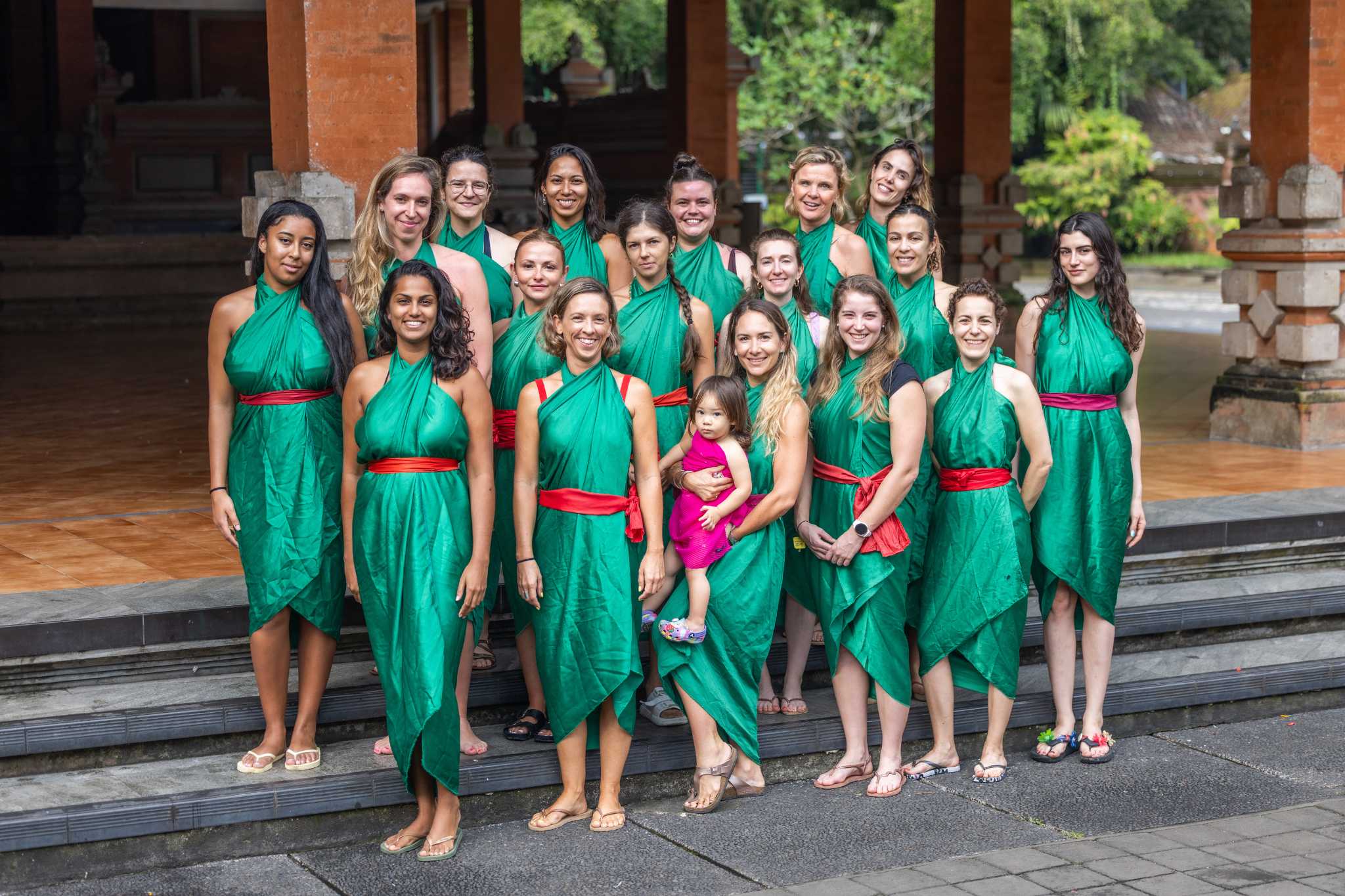 photo de groupe au water temple